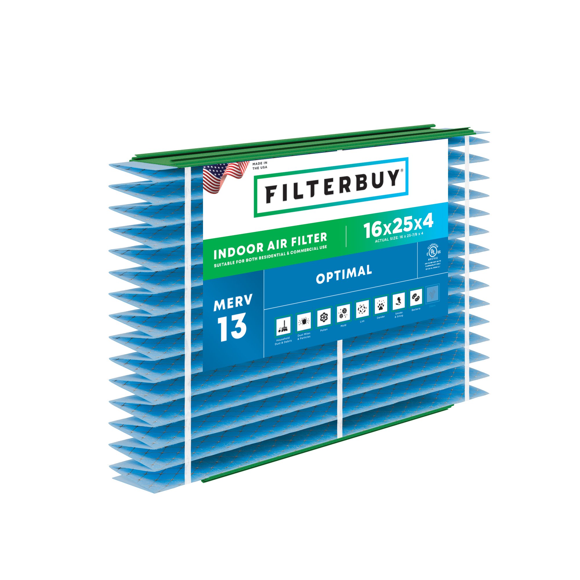 16x25x4 Aprilaire Accordion Filter MERV 13