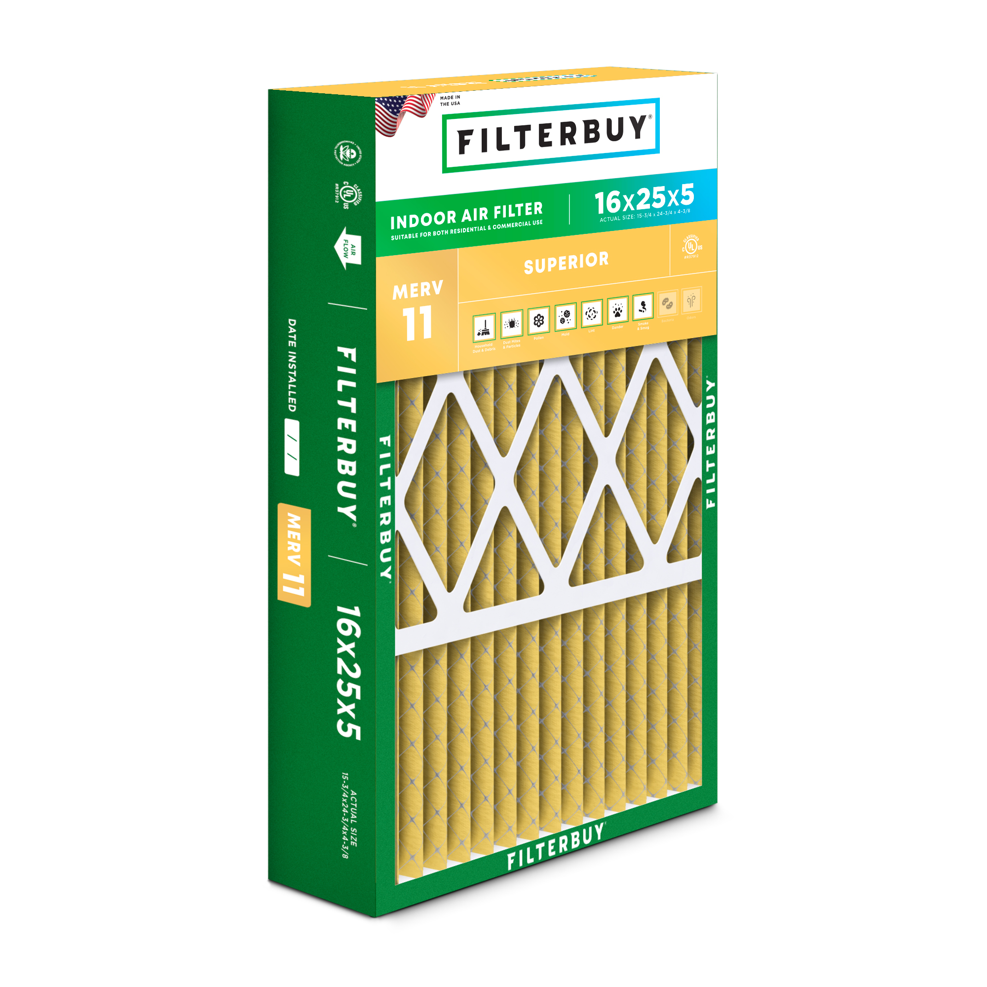 White Rodgers 16x25x5 Air Filters