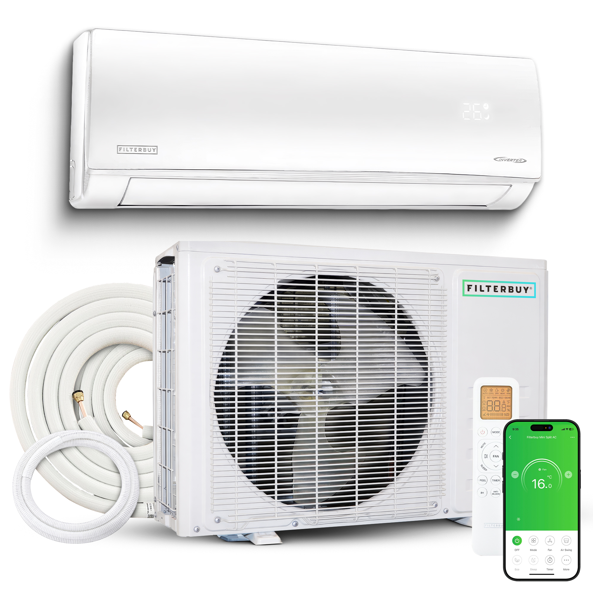 24,000 BTU 17 SEER2 Ductless Mini Split AC and Heat Pump